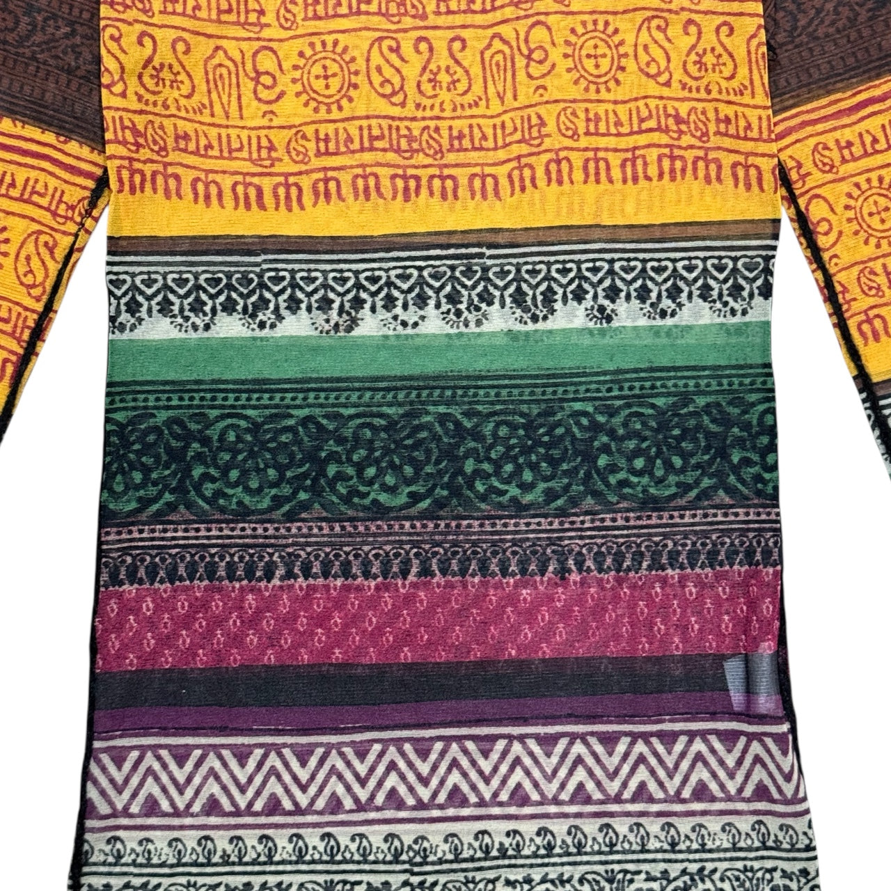 JEAN PAUL GAULTIER TRIBAL PATCHWORK MESH TOP