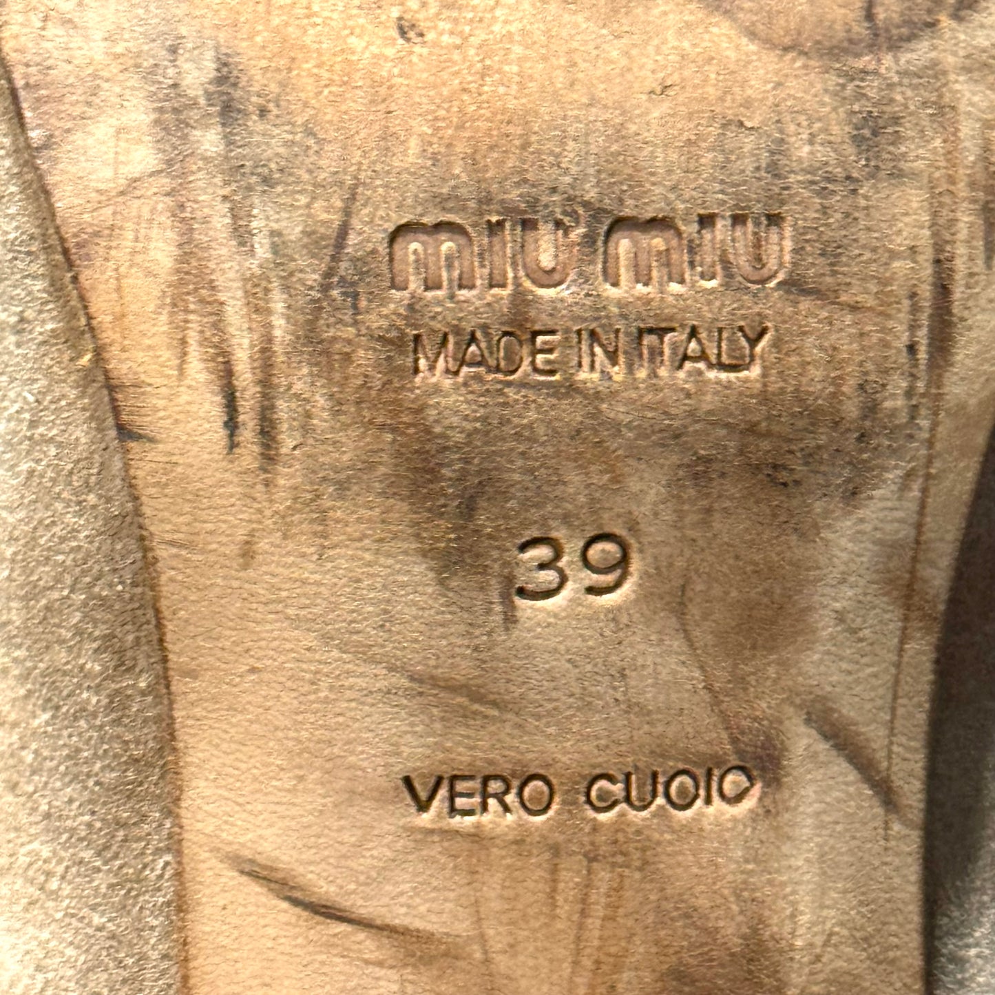 MIU MIU FRINGE TAUPE SUEDE BOOTS