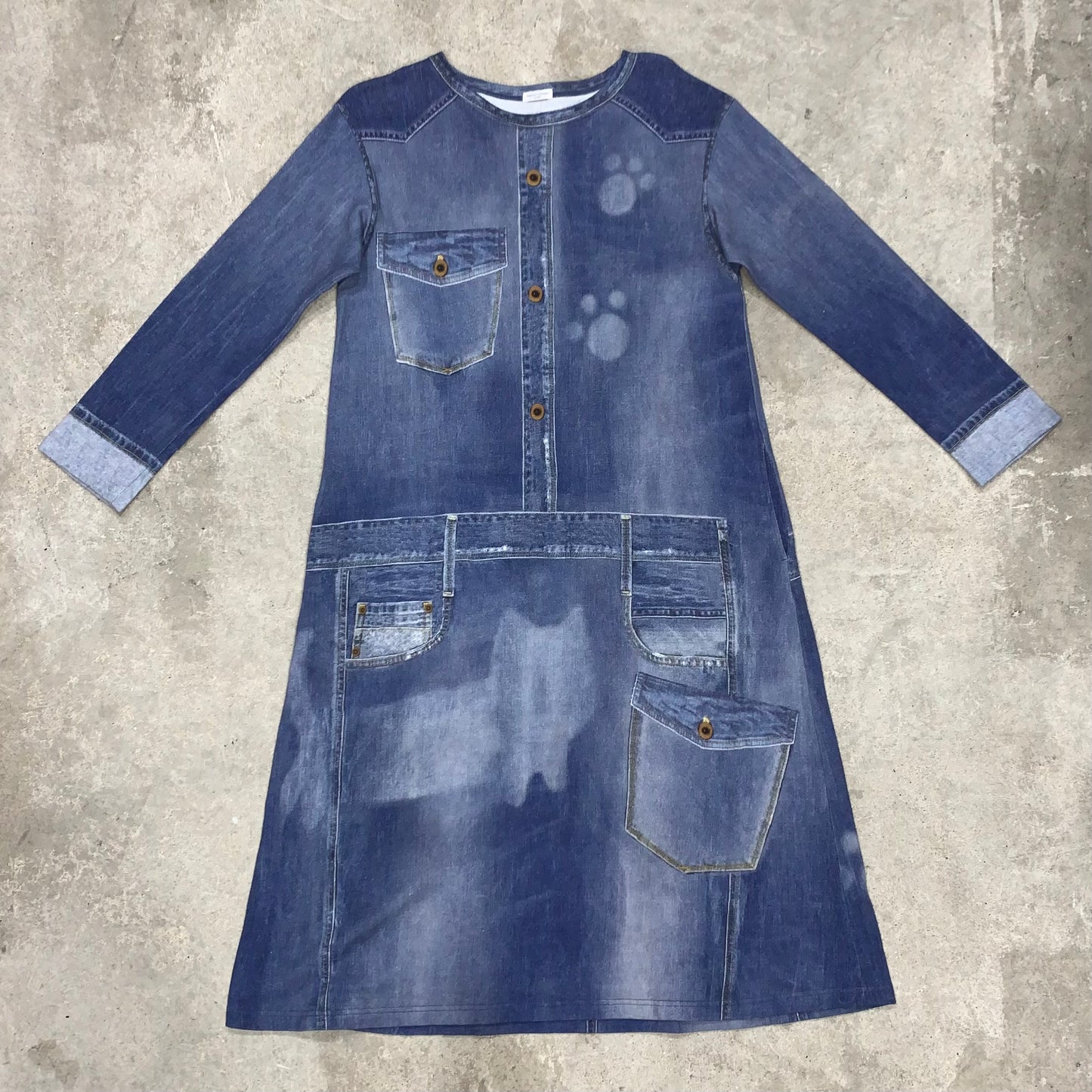 Tsumori chisato denim printed dress