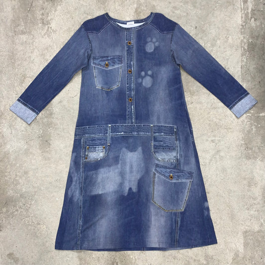 Tsumori chisato denim printed dress