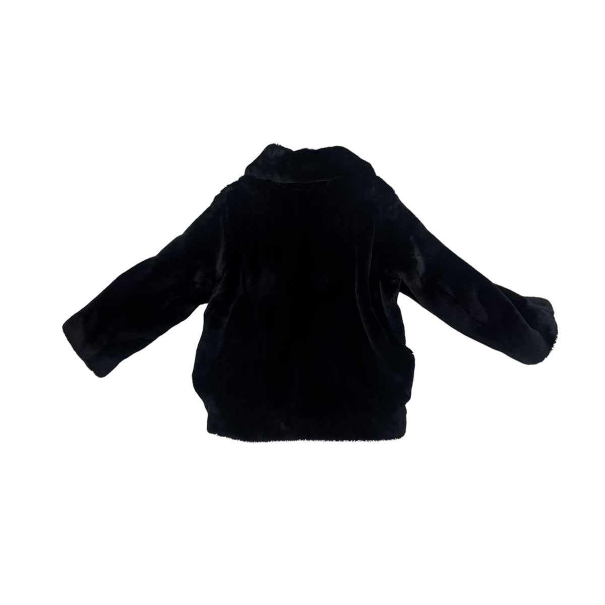 JUNYA WATANABE MAN BLACK FAUX FUR JACKET