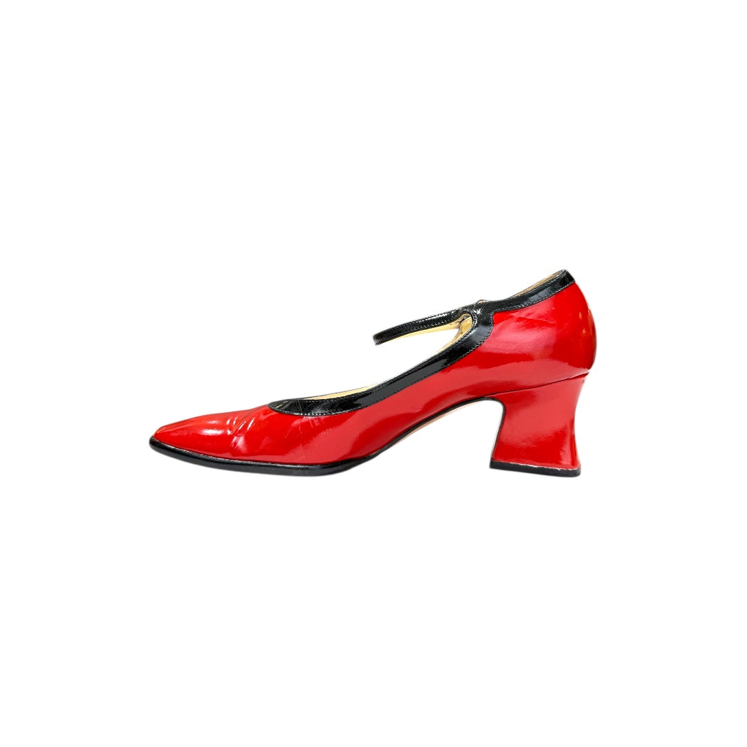 PRADA RED MARY JANE HEELS