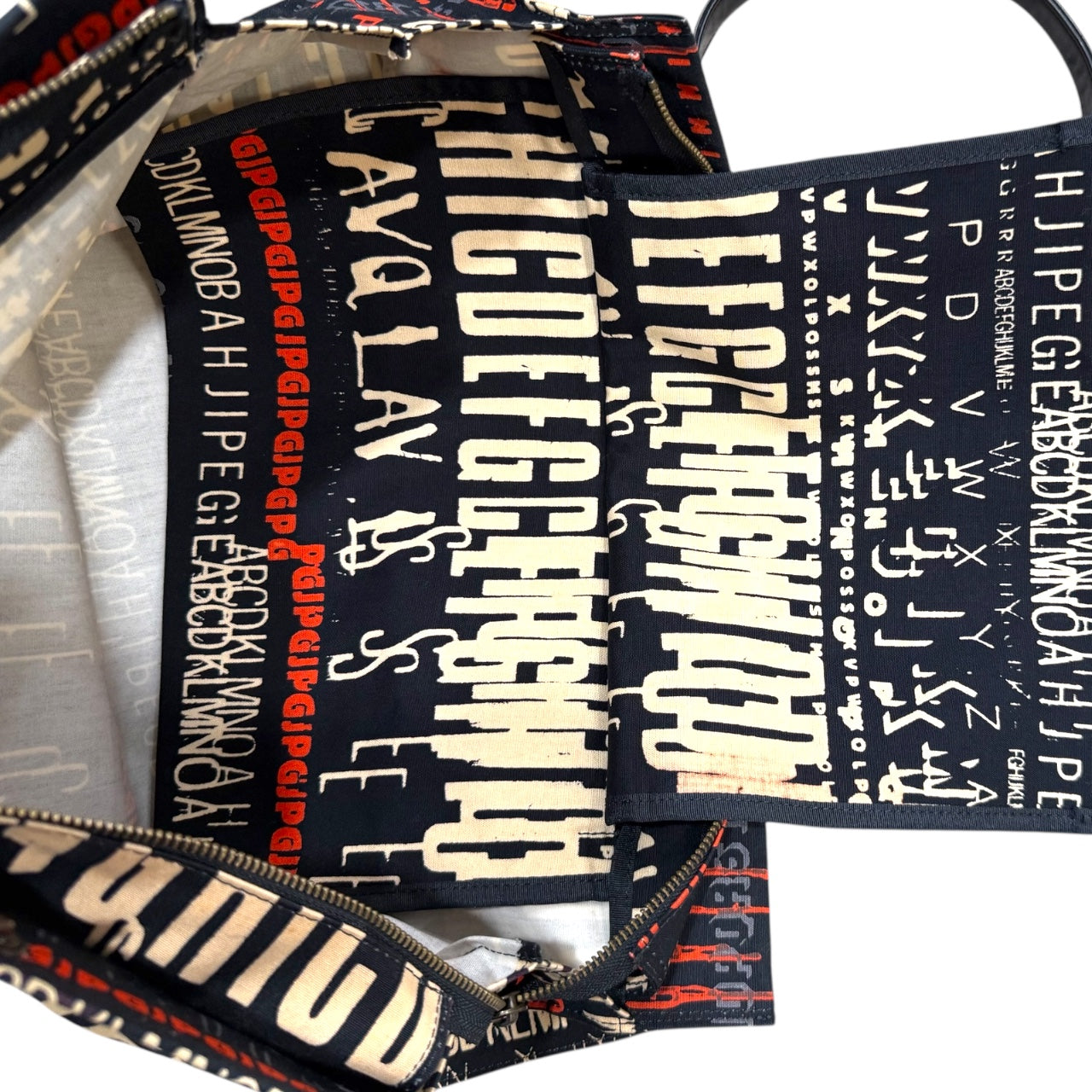 JEAN PAUL GAULTIER JPG SCRIPT LOGO ALL-OVER PRINT TOTE BAG