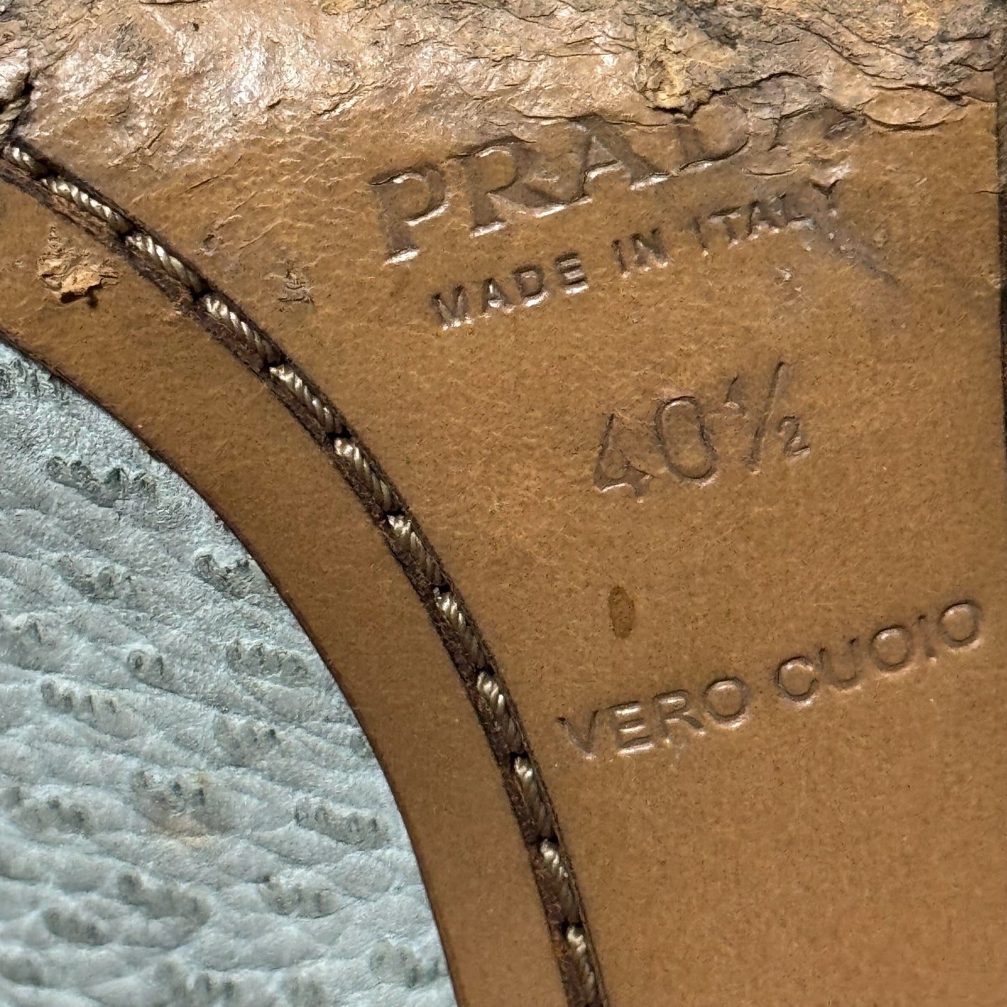 PRADA 2000S GREEN LEATHER BUCKLED KNEE HIGH BOOTS