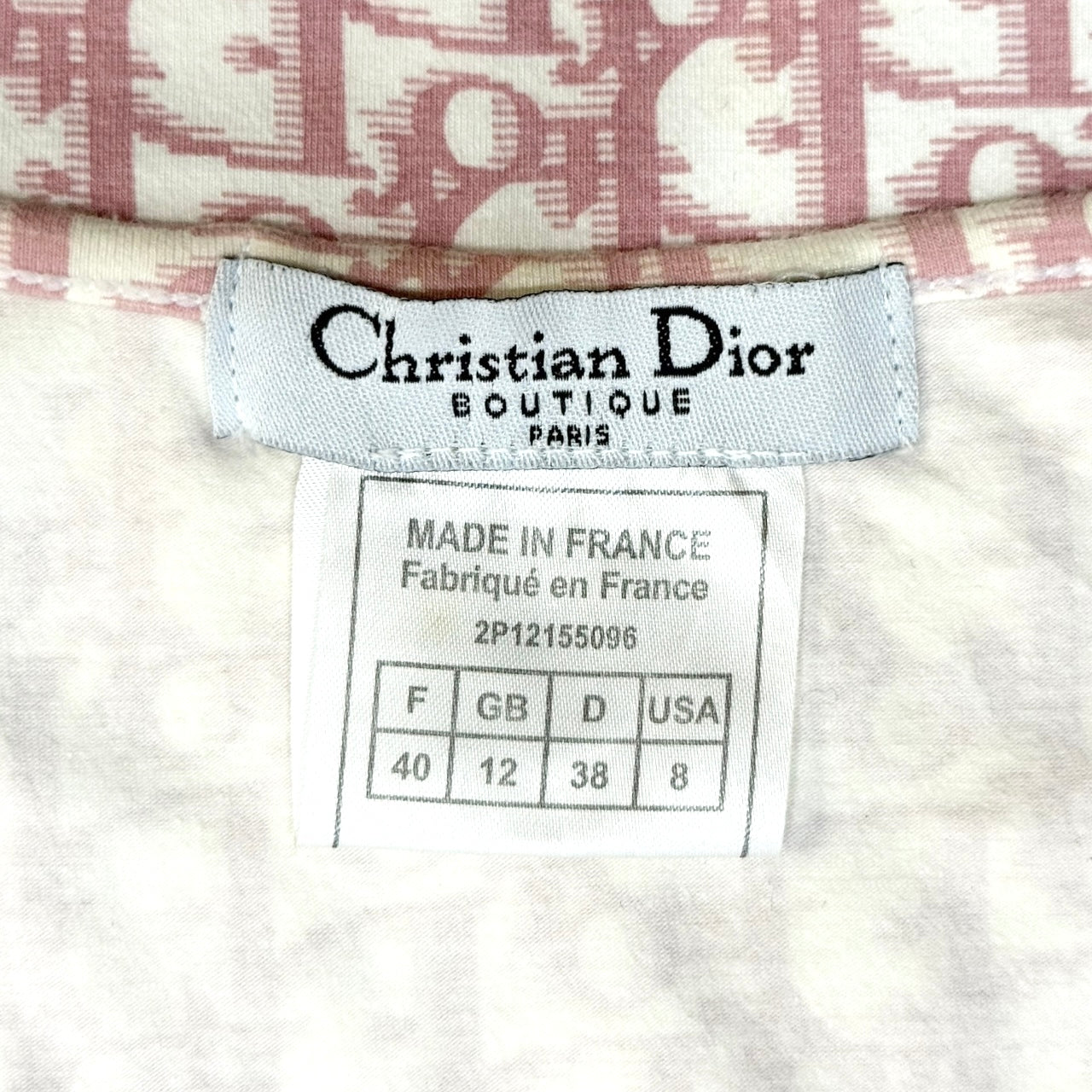 CHRISTIAN DIOR PINK TROTTER MONOGRAM TOP