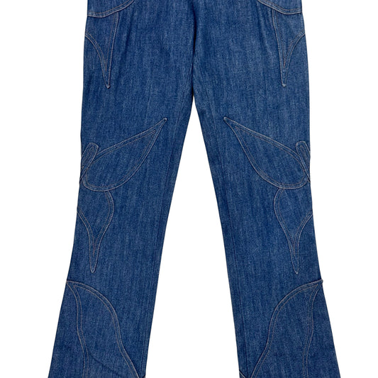 DOLCE & GABBANA 00S FLOWER DENIM PANTS