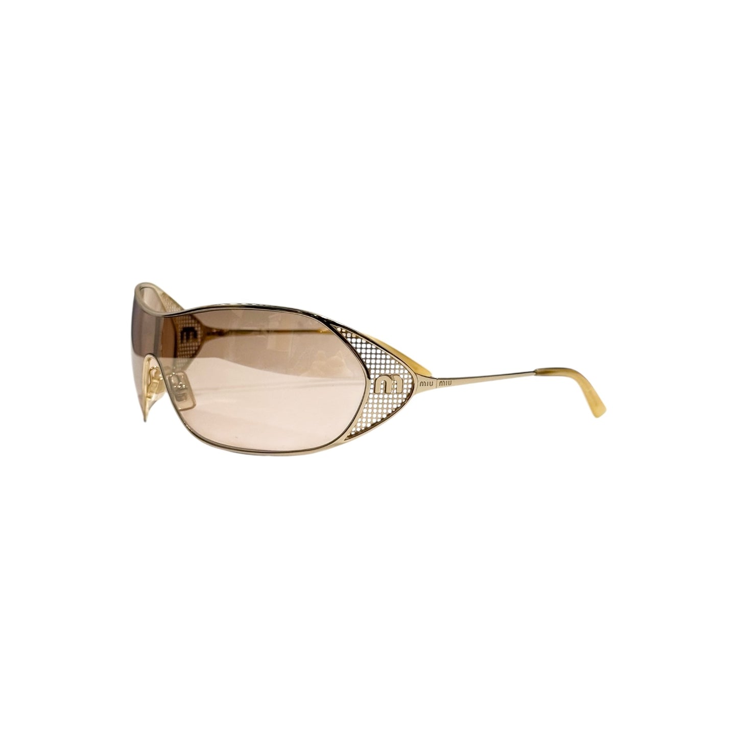 MIUMIU GOLD SMU57N SUNGLASSES