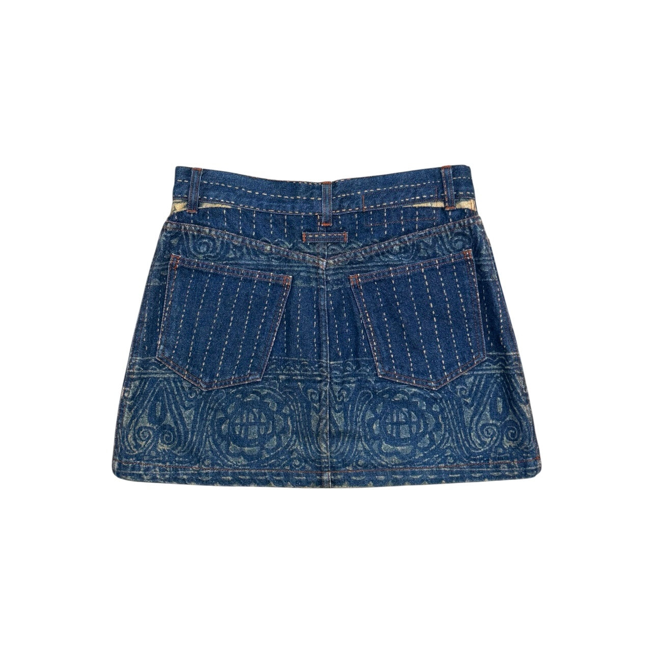 JEAN PAUL GAULTIER TRIBAL AND STRIPE MINI SKIRT