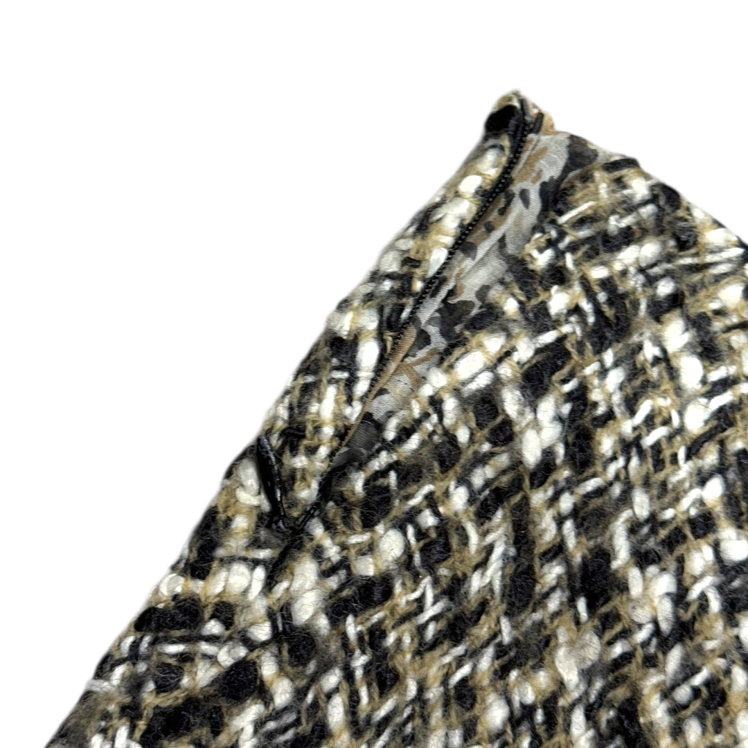 PRADA F/W2000 VOILE TRIMMED BOUCLE MIDI SKIRT