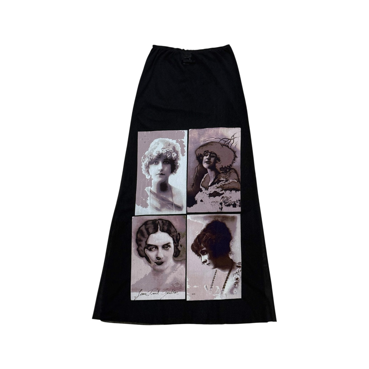 JEAN PAUL GAULTIER PORTRAIT MESH SKIRT