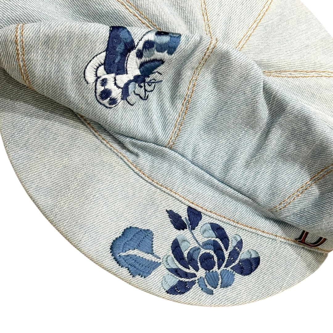 CHRISTIAN DIOR DENIM NEWS BOY HAT