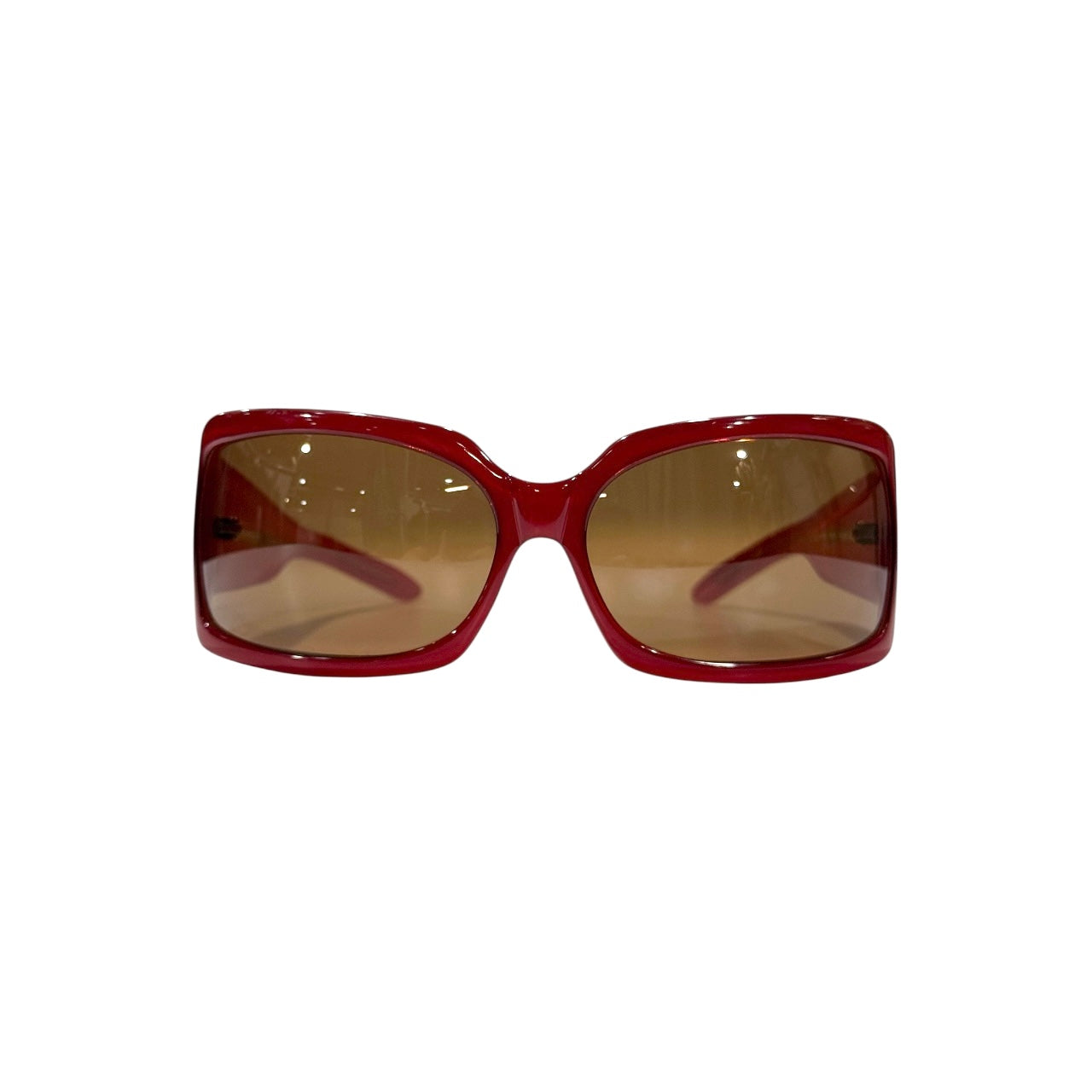 MIUMIU RED WRAP AROUND SUNGLASSES