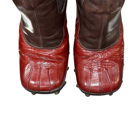 MIU MIU 1999 RED BUBBLE BOOTS