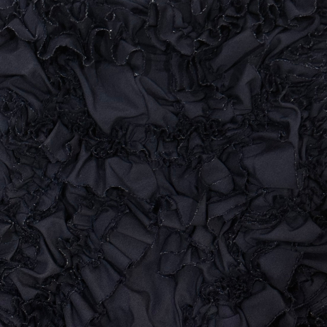 COMME DES GARÇONS NAVY BLUE RUFFLE SHORT PANT