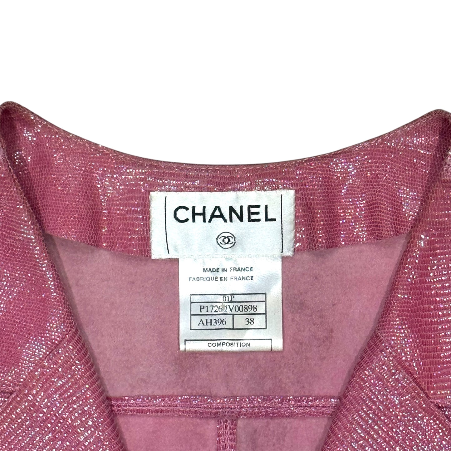 CHANEL PINK LEATHER VEST JACKET