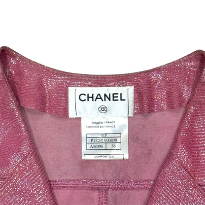 CHANEL PINK LEATHER VEST JACKET
