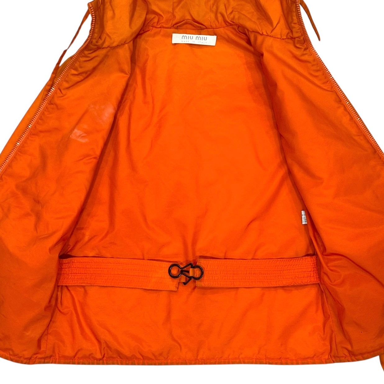 MIU MIU S/S 2000 ORANGE NYLON JACKET