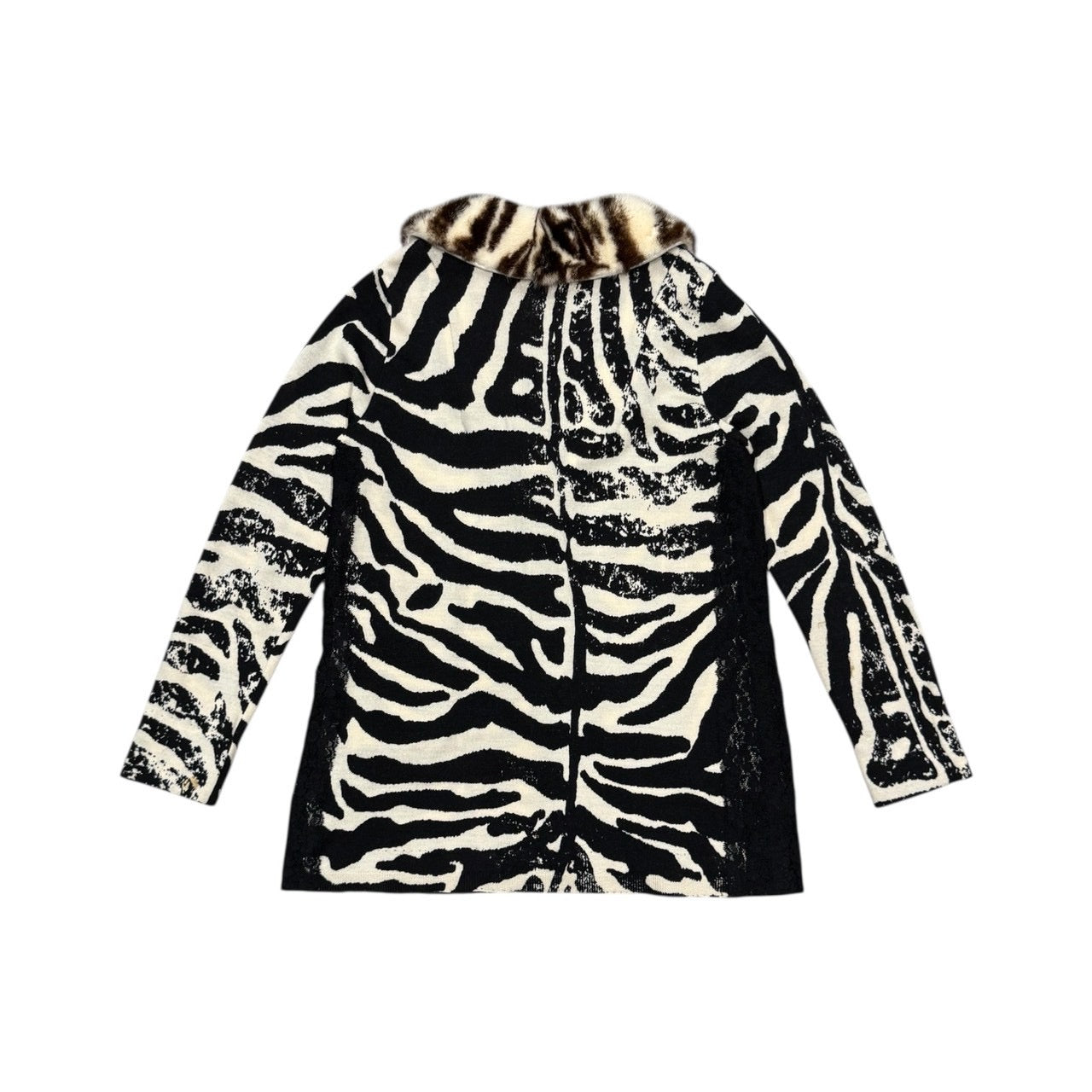 BLUMARINE 2000S CIRCA ZEBRA PRINTS CARDIGAN