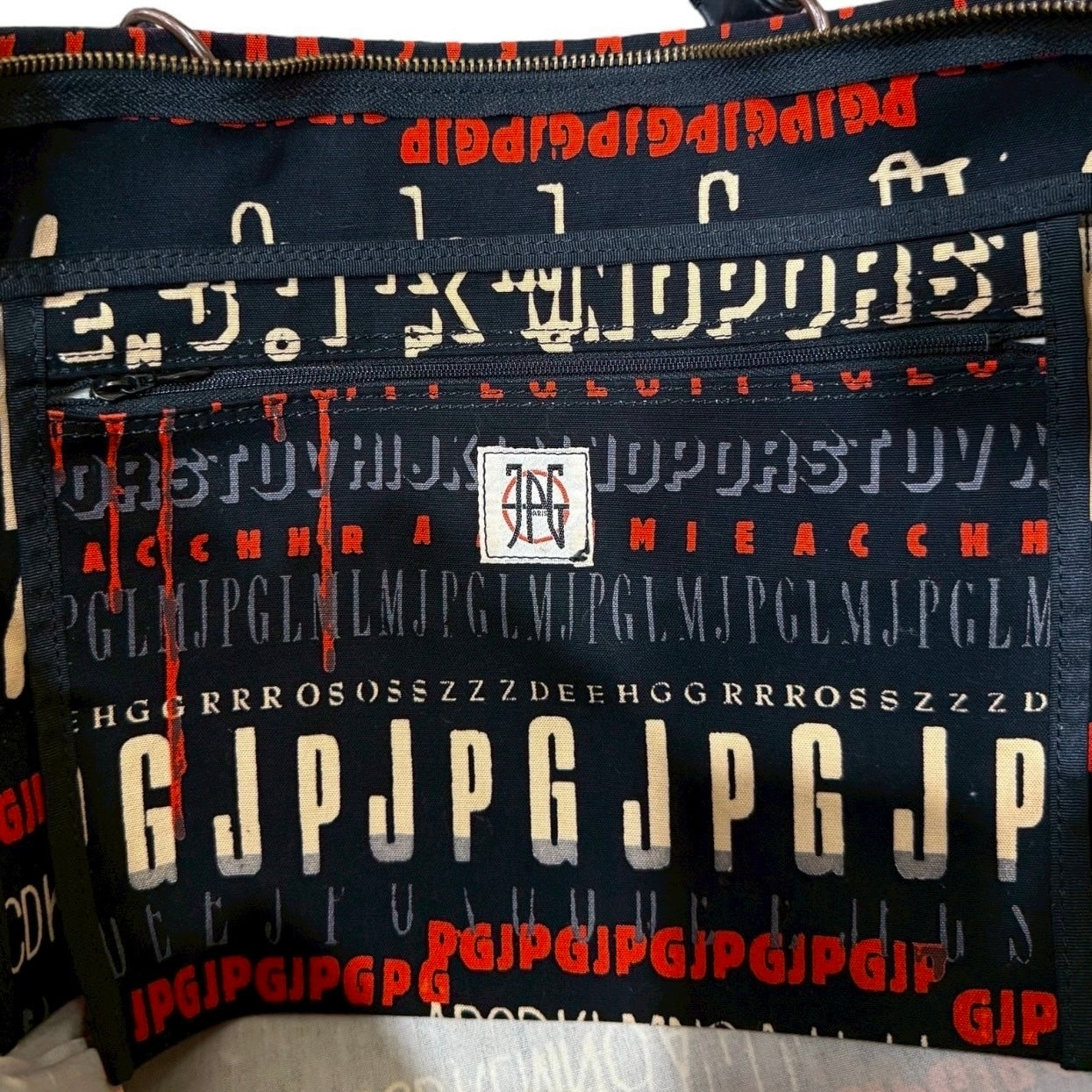JEAN PAUL GAULTIER TYPO CANVAS BAG