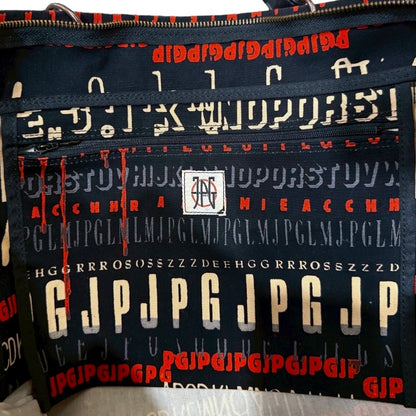 JEAN PAUL GAULTIER TYPO CANVAS BAG