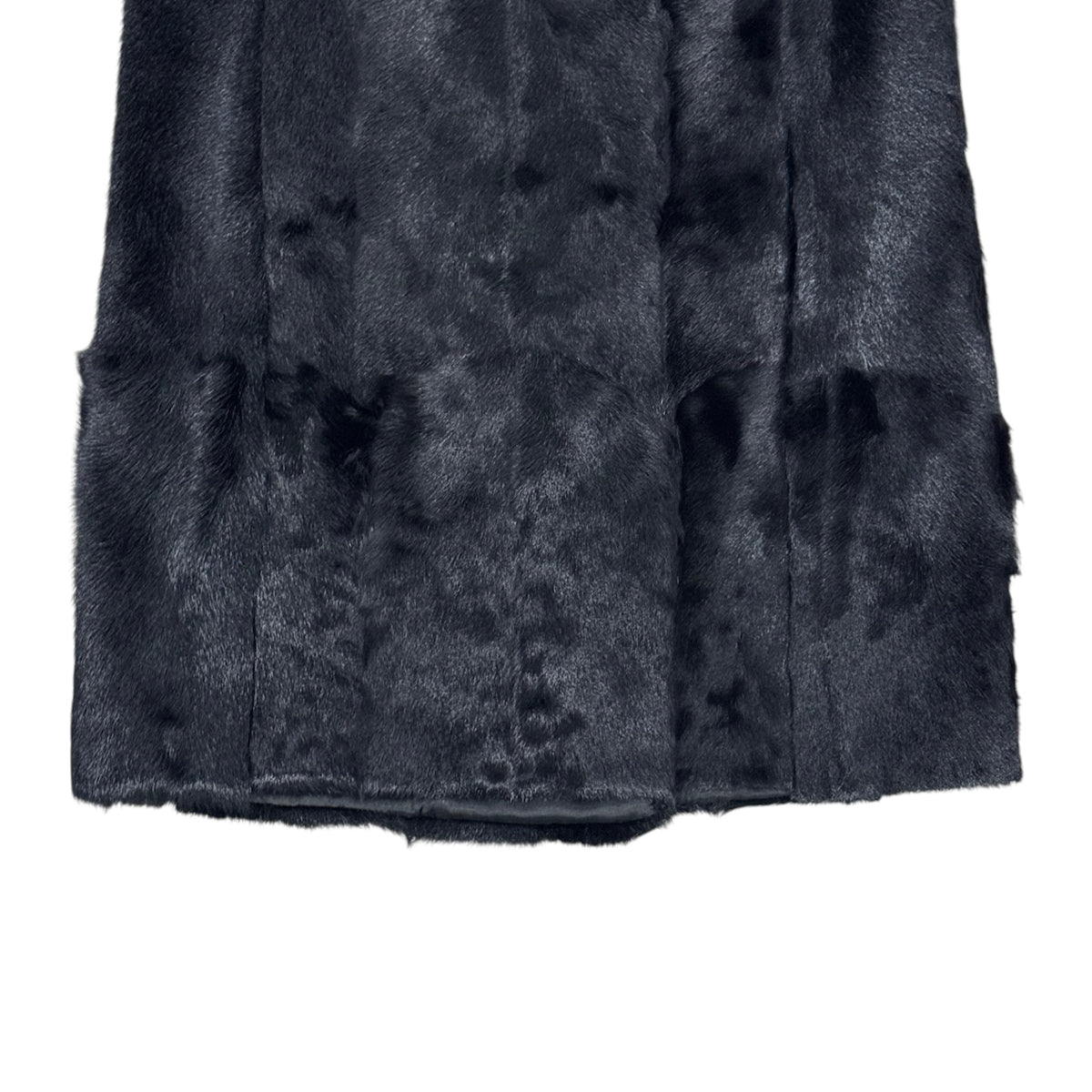 PRADA SPORT 2009 BLACK GOAT FUR LONG  GILET COAT