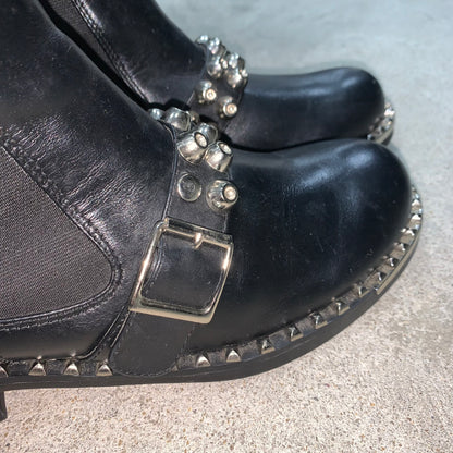 Miu Miu studded leather biker boots