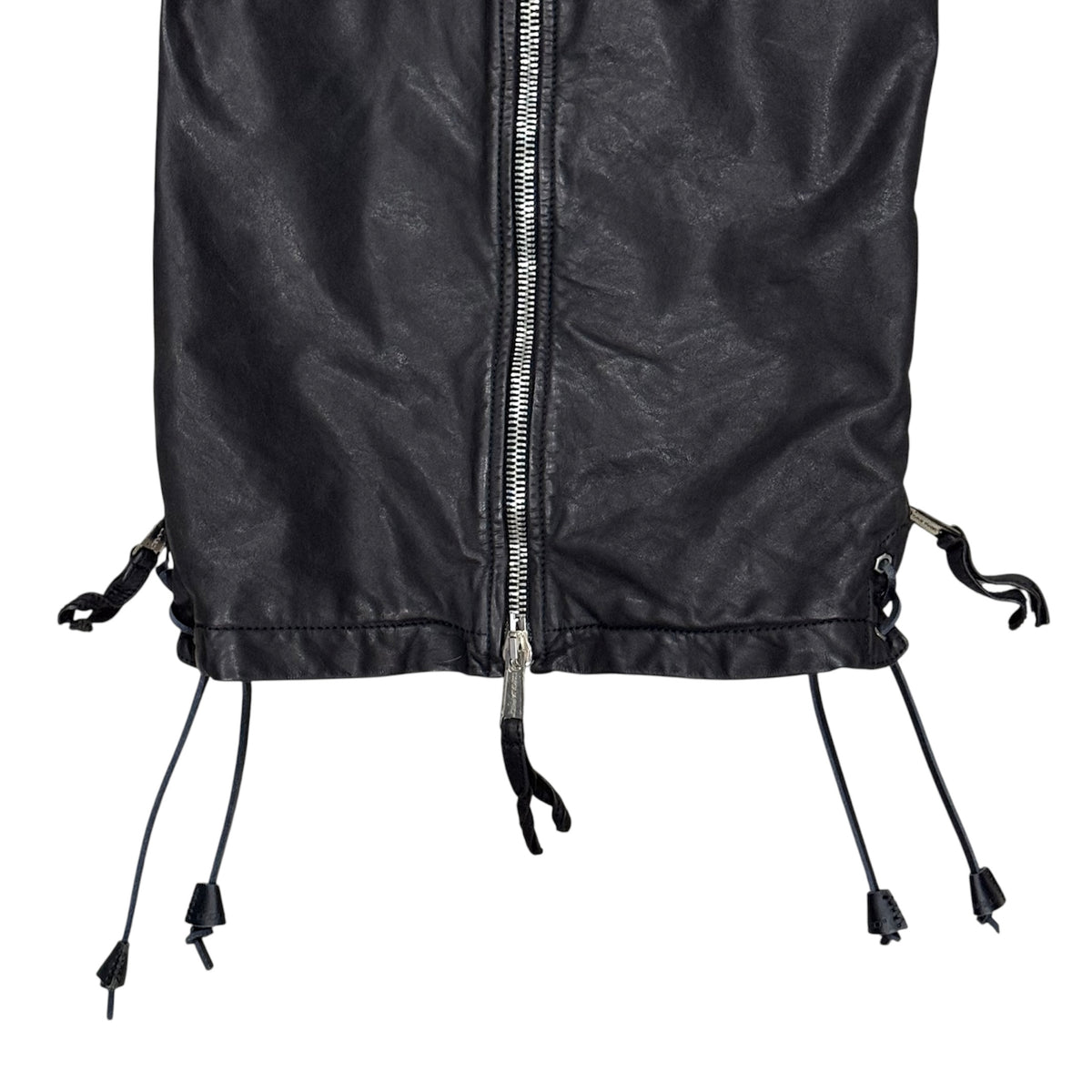DSQUARED2 BLACK UTILITY LEATHER DRESS