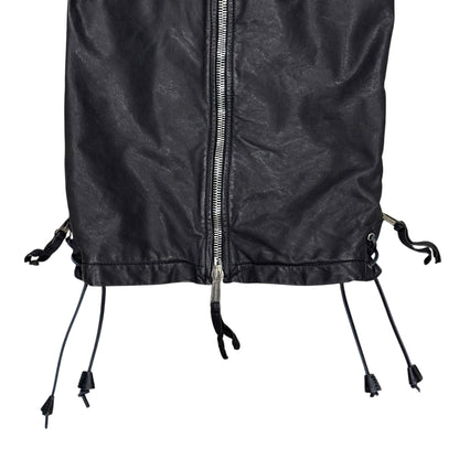 DSQUARED2 BLACK UTILITY LEATHER DRESS
