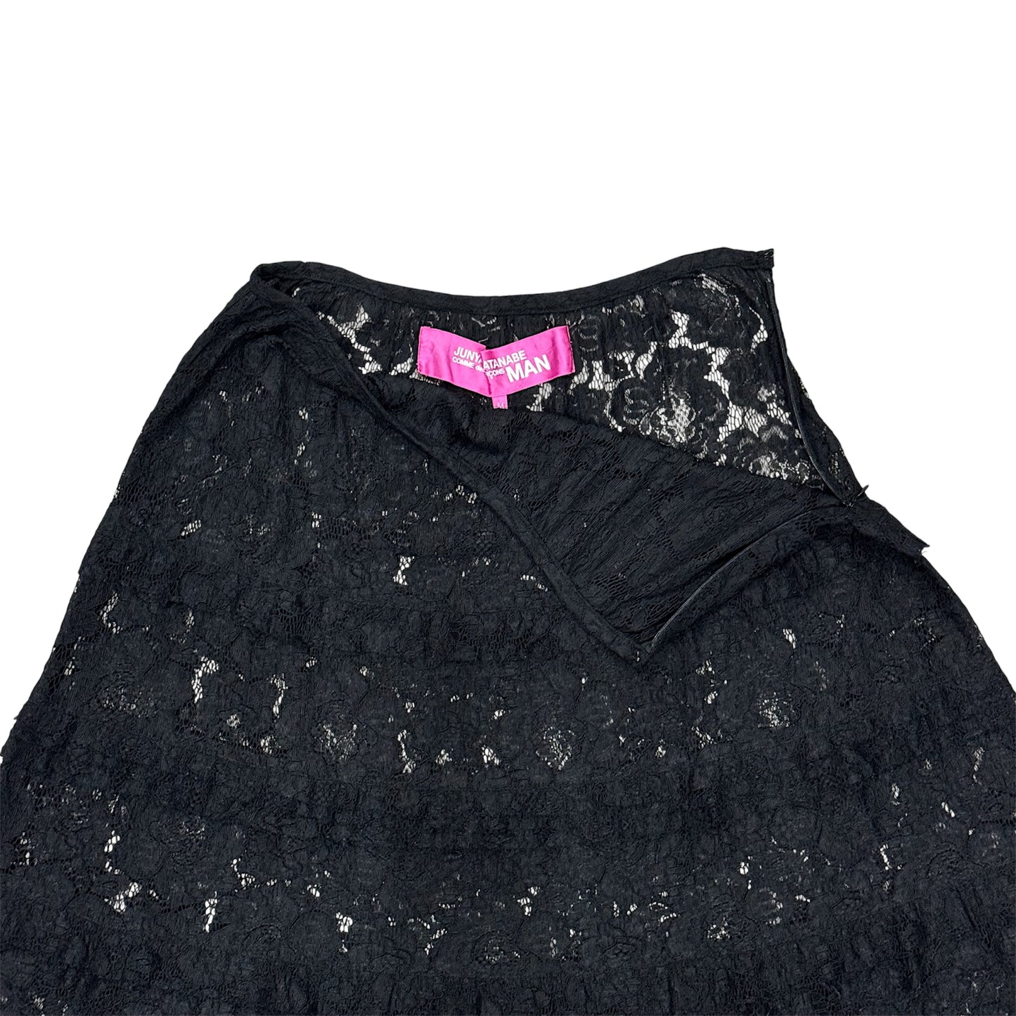 JUNYA WATANABE MAN BLACK CUTWORK LACE SKIRT