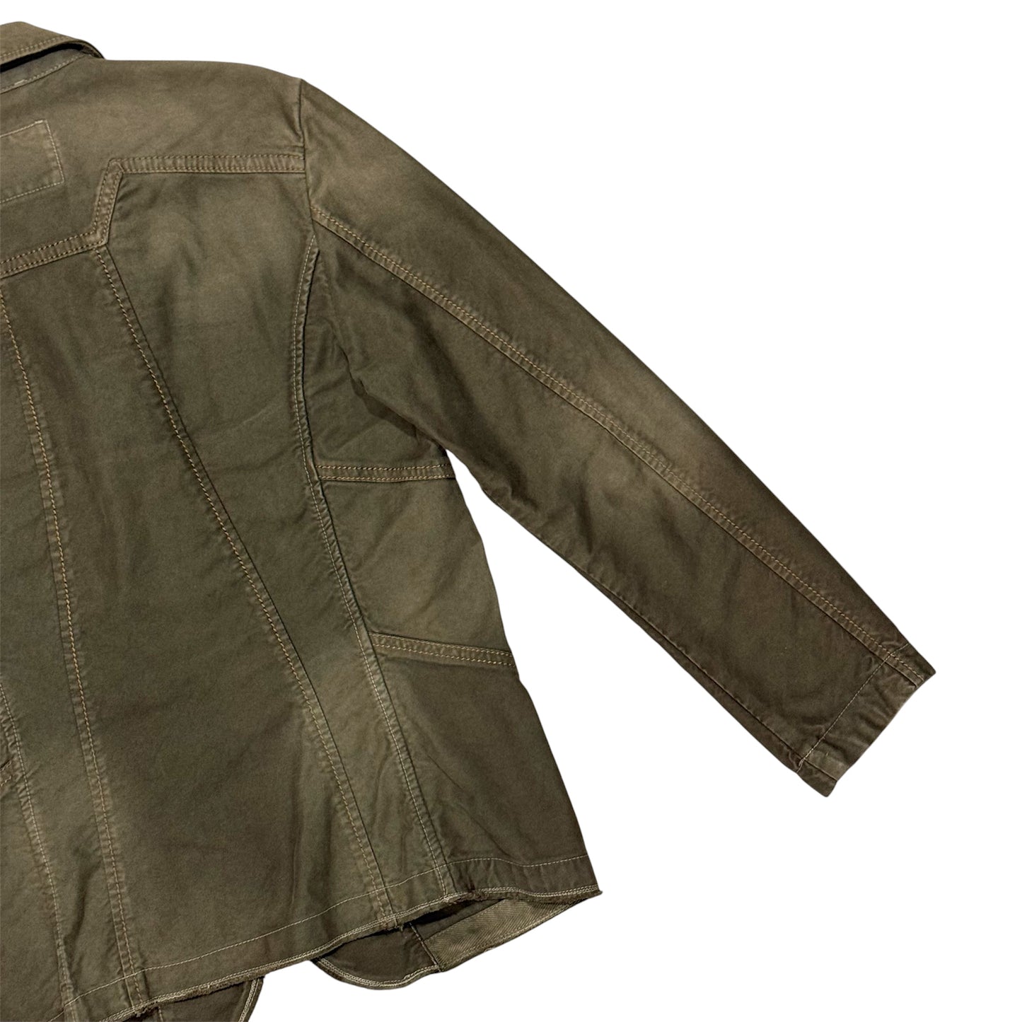 MARITHE FRANCOIS GIRBAUD WASHED KHAKI BLAZER