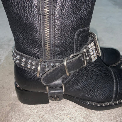 Miu Miu pony style biker boots