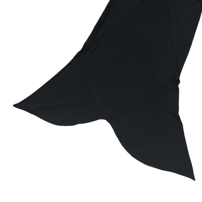 YVES SAINT LAURENT RIVE GAUCHE BLACK ASYMMETRIC SKIRT