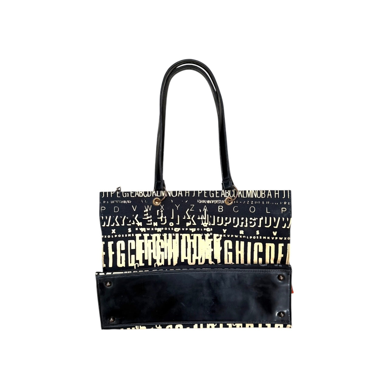 JEAN PAUL GAULTIER JPG SCRIPT LOGO ALL-OVER PRINT TOTE BAG