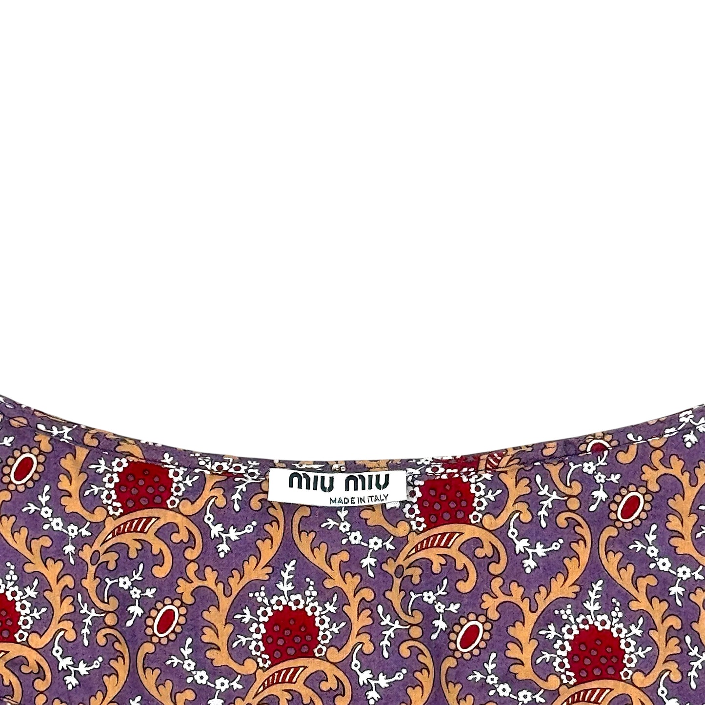MIU MIU PURPLE FLORAL TOP
