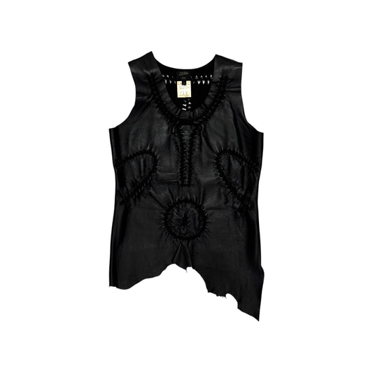 JEAN PAUL GAULTIER S/S2001 BRAIDED LEATHER TOP