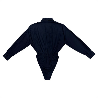 JUNIOR GAULTIER NAVY BUTTONED UP BODYSUIT