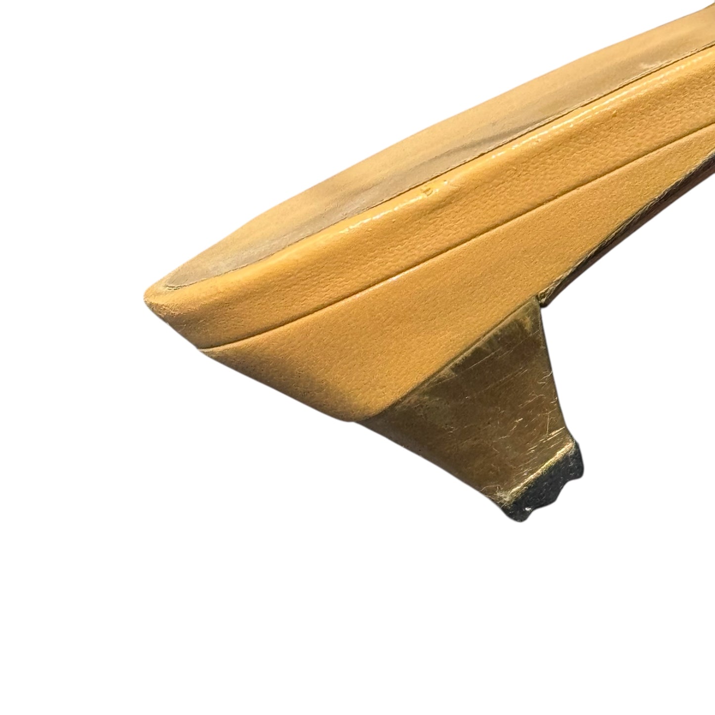 PRADA 2000S TAN BUCKLED MULES