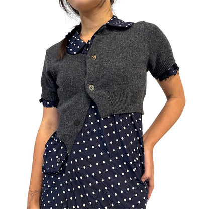 JUNYA WATANABE 2007 POLKA DOT CARDIGAN WRAP DRESS