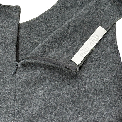 MIU MIU 90S GREY WOOL DRESS
