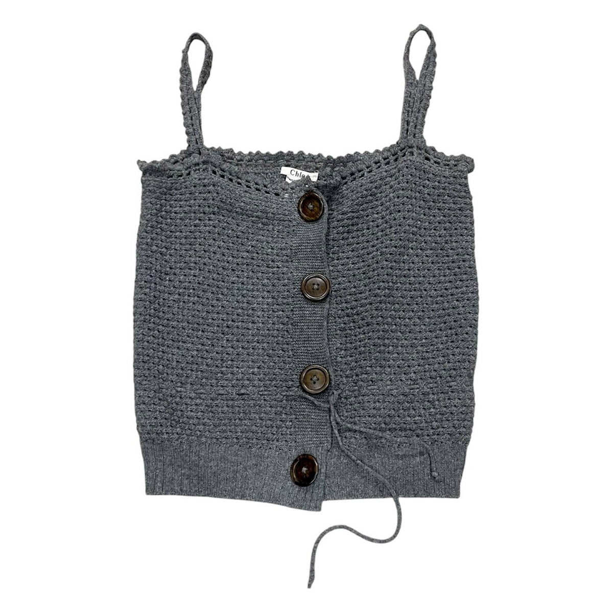 CHLOÉ GREY KNITTED TOP