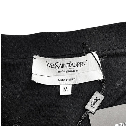 YVES SAINT LAURENT RIVE GAUCHE BLACK ASYMMETRIC SKIRT