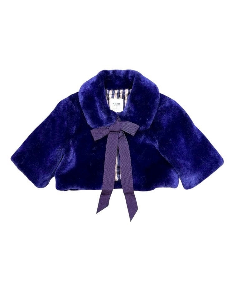 MOSCHINO PURPLE CROPPED BOLERO JACKET