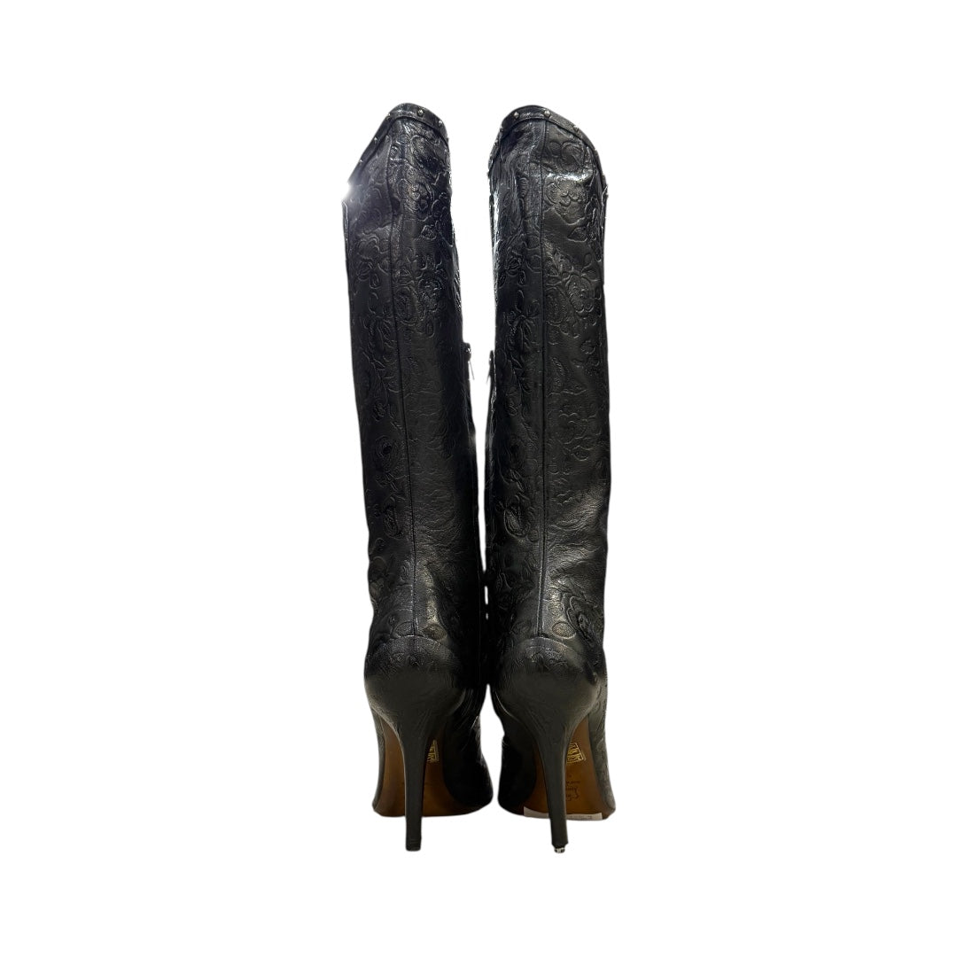 DIESEL KNEE-HIGH LEATHER BOOTS