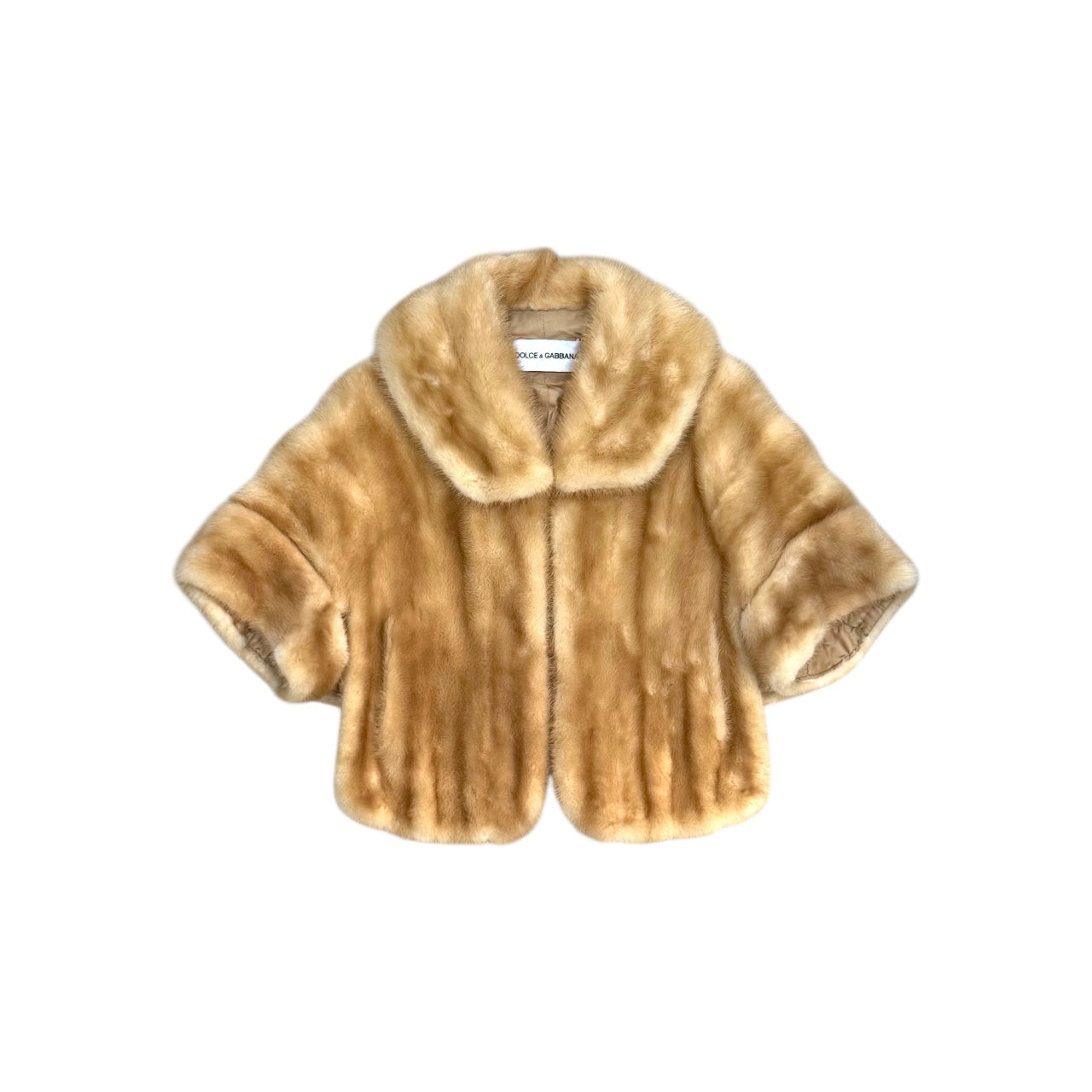 DOLCE & GABBANA BUFF STOLE POCKET FUR