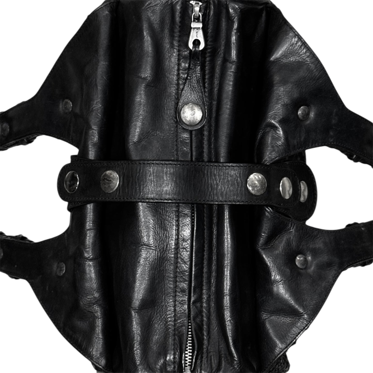 CHLOÈ BLACK PYTHON SILVERADO SATCHEL BAG