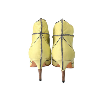 DIESEL YELLOW STILETTO ANKLE BOOTS