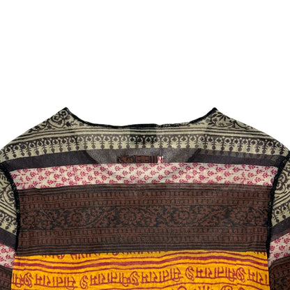 JEAN PAUL GAULTIER TRIBAL PATCHWORK MESH TOP