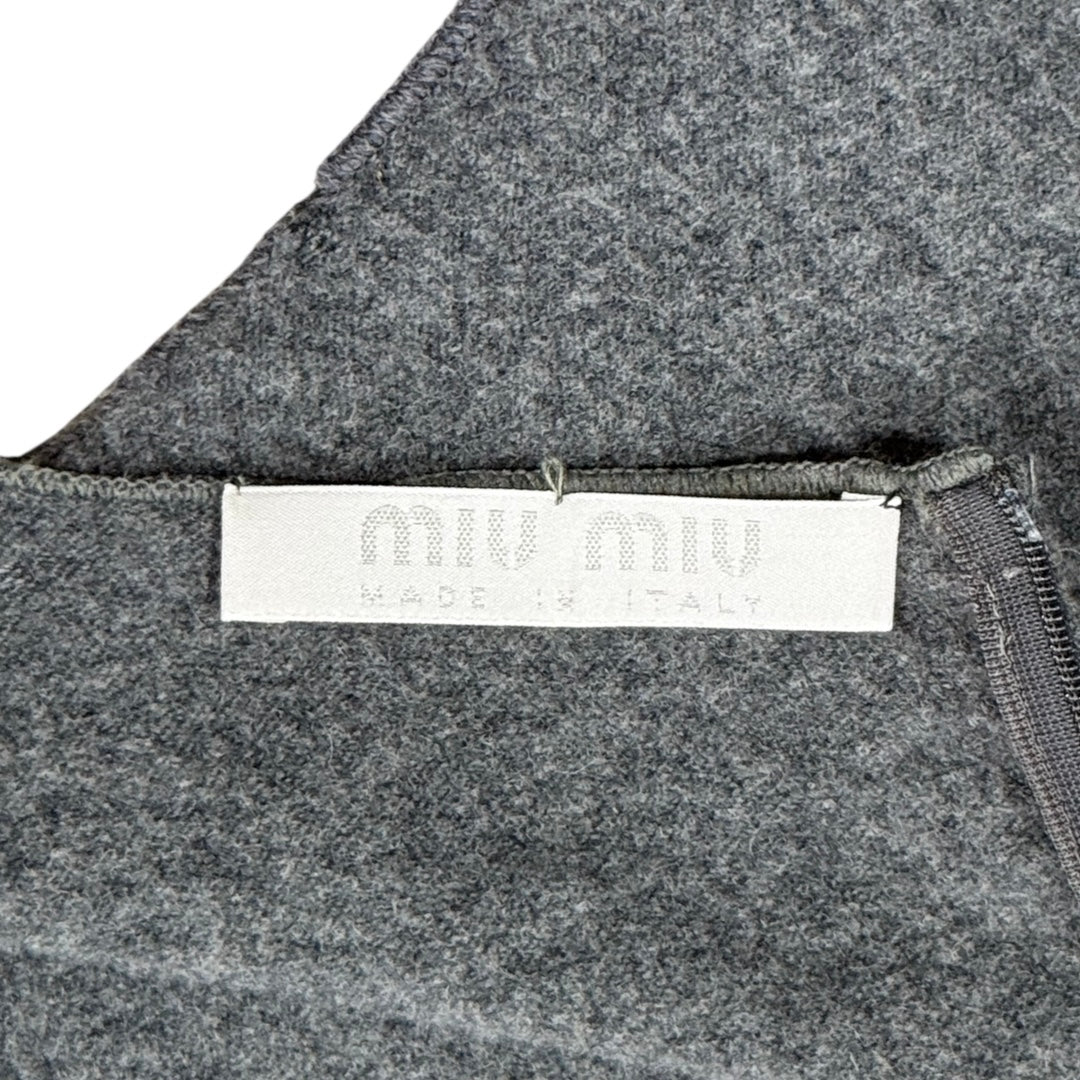 MIU MIU 90S GREY WOOL DRESS