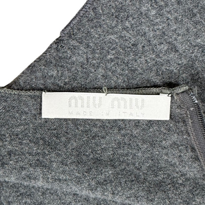 MIU MIU 90S GREY WOOL DRESS