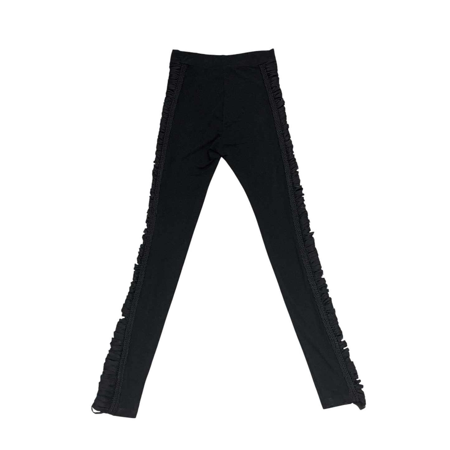 JEAN PAUL GAULTIER BLACK PLEATED LEGGINGS